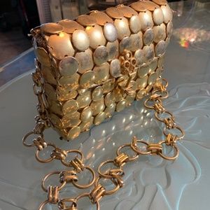 Color Mate Vintage Gold Metal Handbag